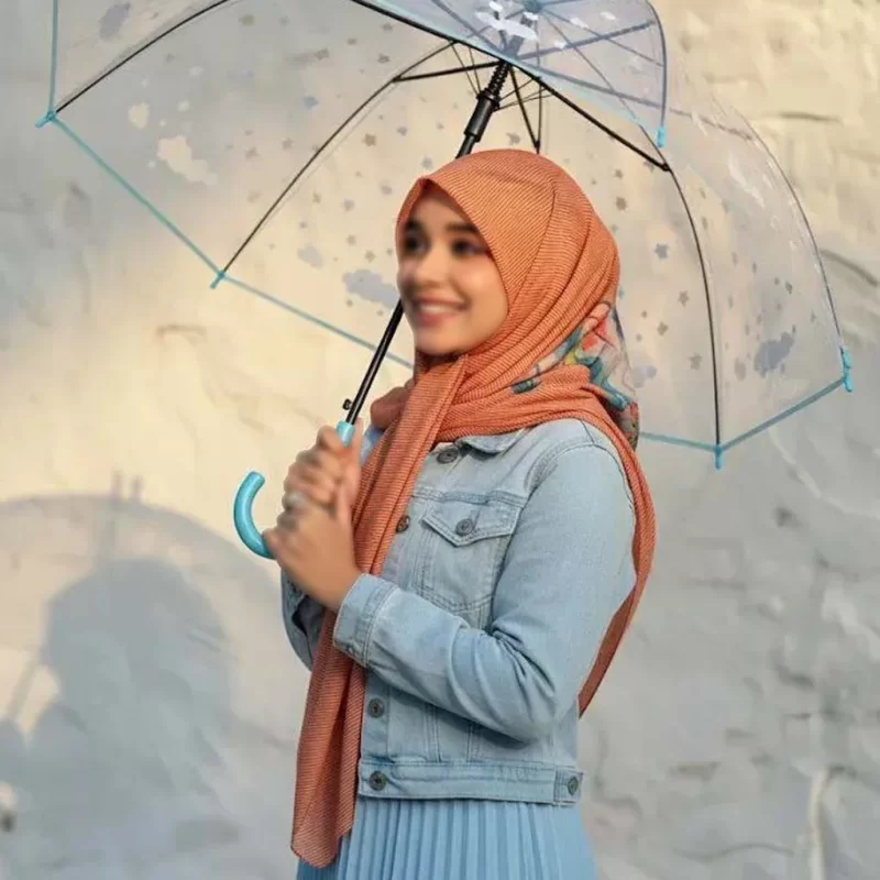 روسری نخ طرح بلا نارنجی