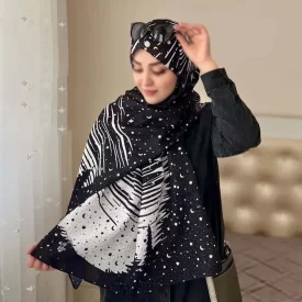 شال نخ طرح ماهلین