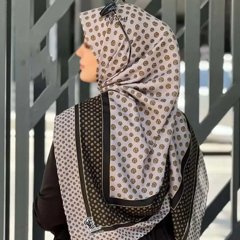 روسری نخ طرح خال خال