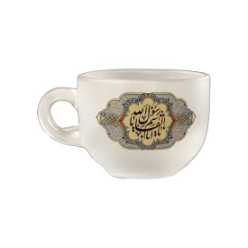 فنجان بلور مات ذکر یا ابالقاسم یا رسوالله (ص) - بسته 6 عددی