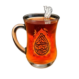 استکان کمرباریک دسته دار ذکر یا زینب کبری (ع) - بسته 12 عددی