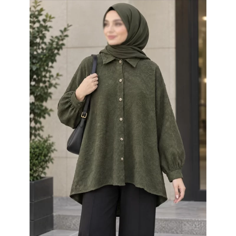 شومیز مانتویی هلیا کد 6643