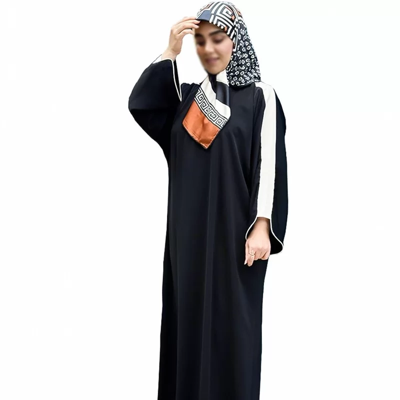 عبا زنانه مدل مهوا پارچه کرپ تیتانیوم