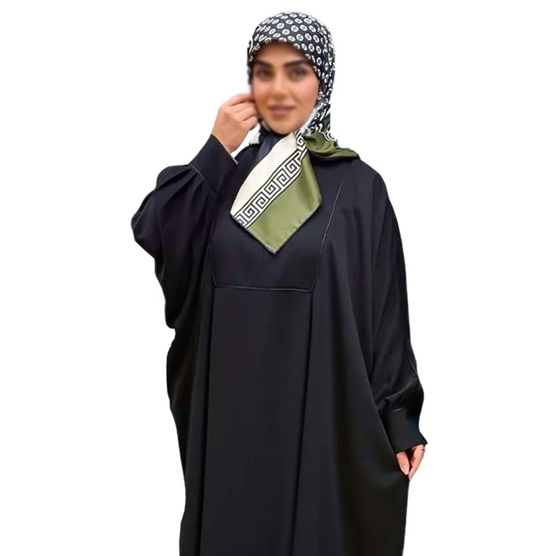 عبا زنانه مدل ندا پارچه کرپ تیتانیوم