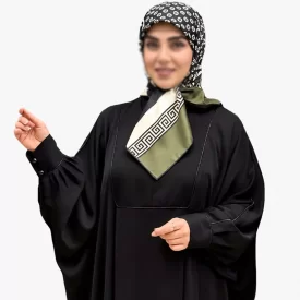 عبا زنانه مدل ندا پارچه کرپ تیتانیوم