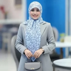 روسری نخ طرح سوگند آبی