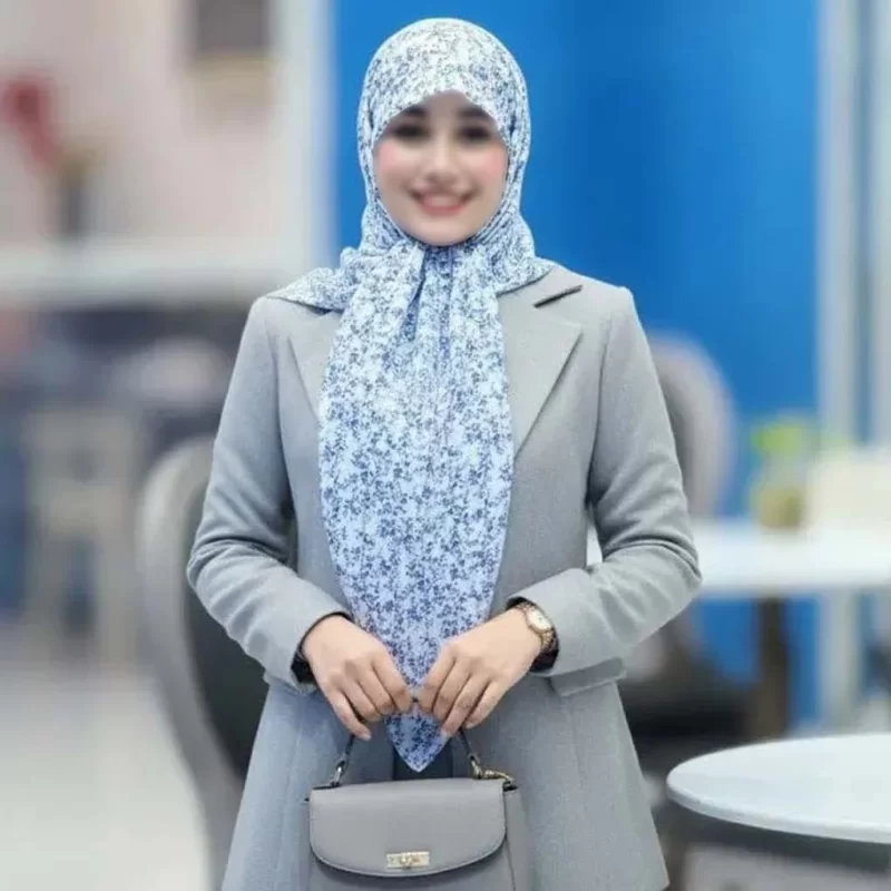 روسری نخ طرح سوگند آبی