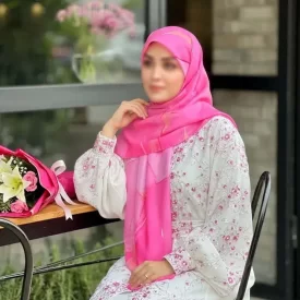 روسری نخ طرح دلناز سرخابی