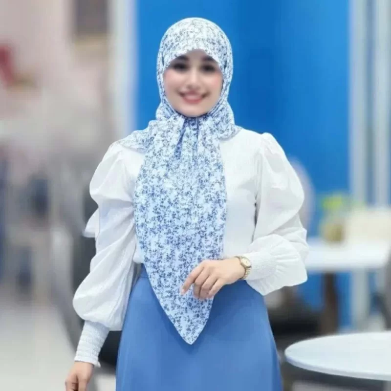 روسری نخ طرح سوگند آبی