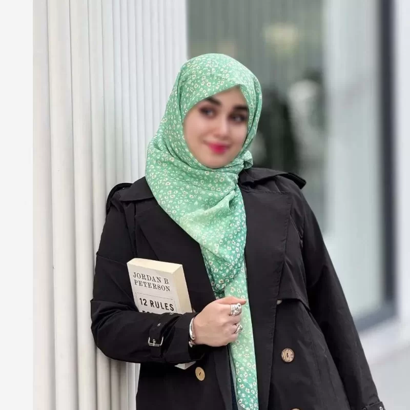روسری نخ طرح صوفیا سبز