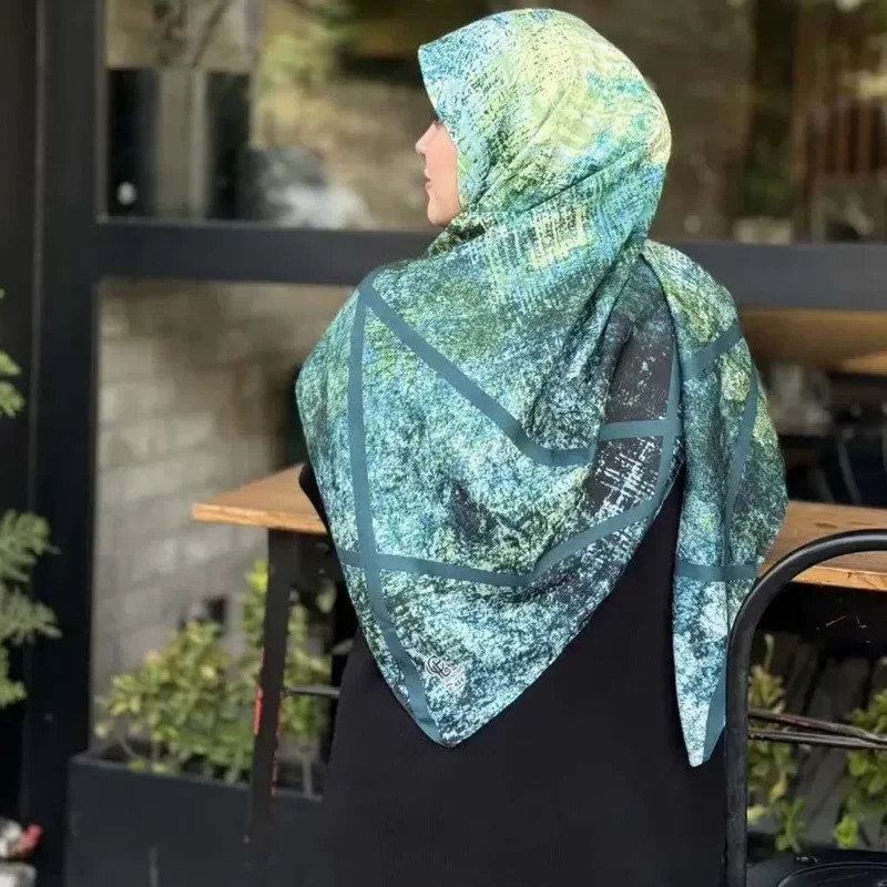 روسری نخ طرح هیوا آبرنگی
