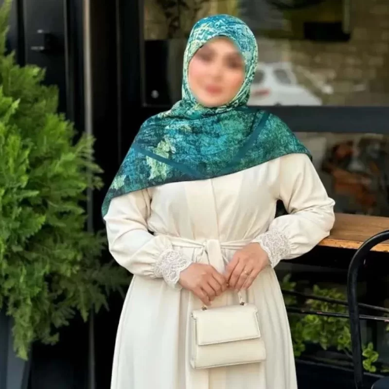 روسری نخ طرح هیوا آبرنگی