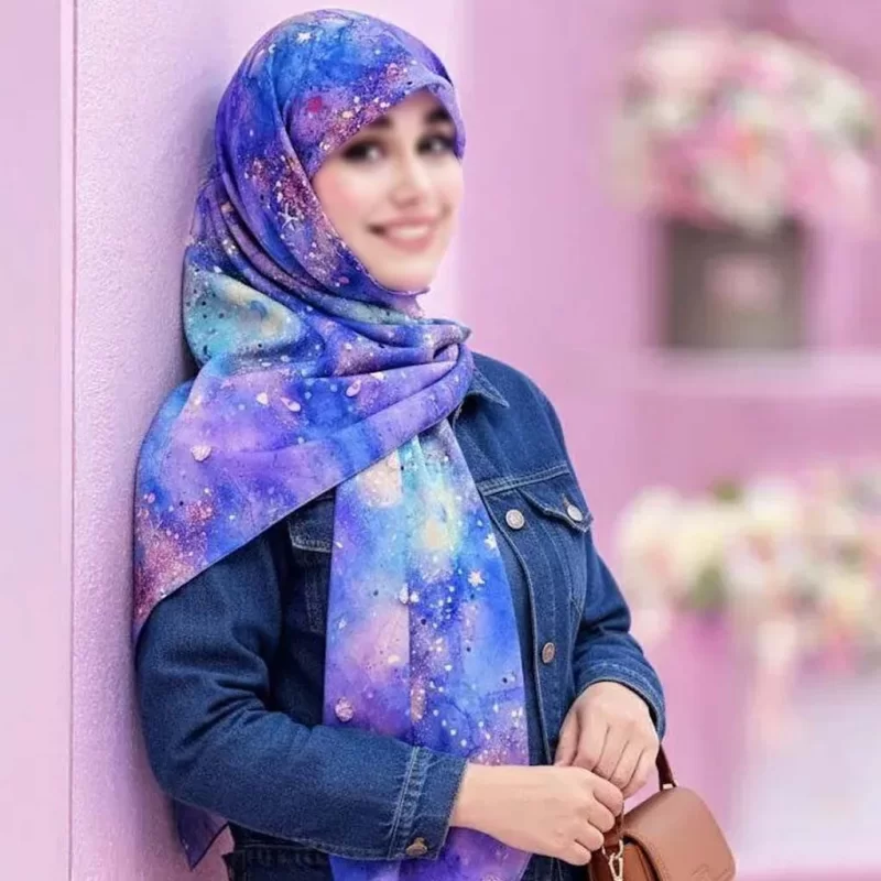 روسری نخ طرح ساحل