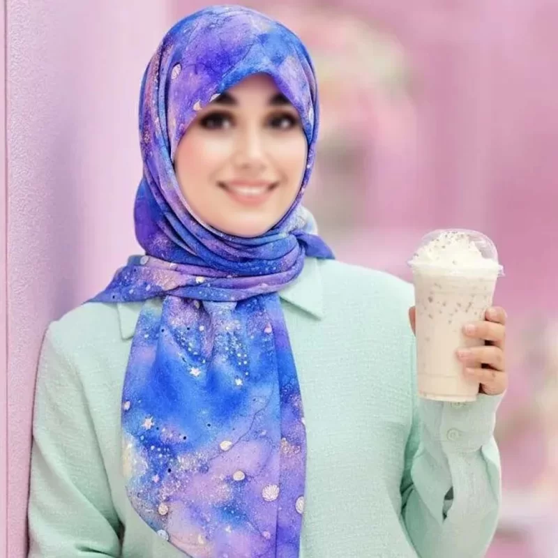 روسری نخ طرح ساحل