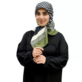 عبا زنانه مدل ثنا پارچه کرپ تیتانیوم