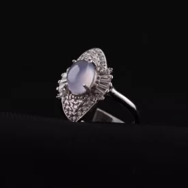 انگشتر نقره زنانه مدل عقیق کبود
