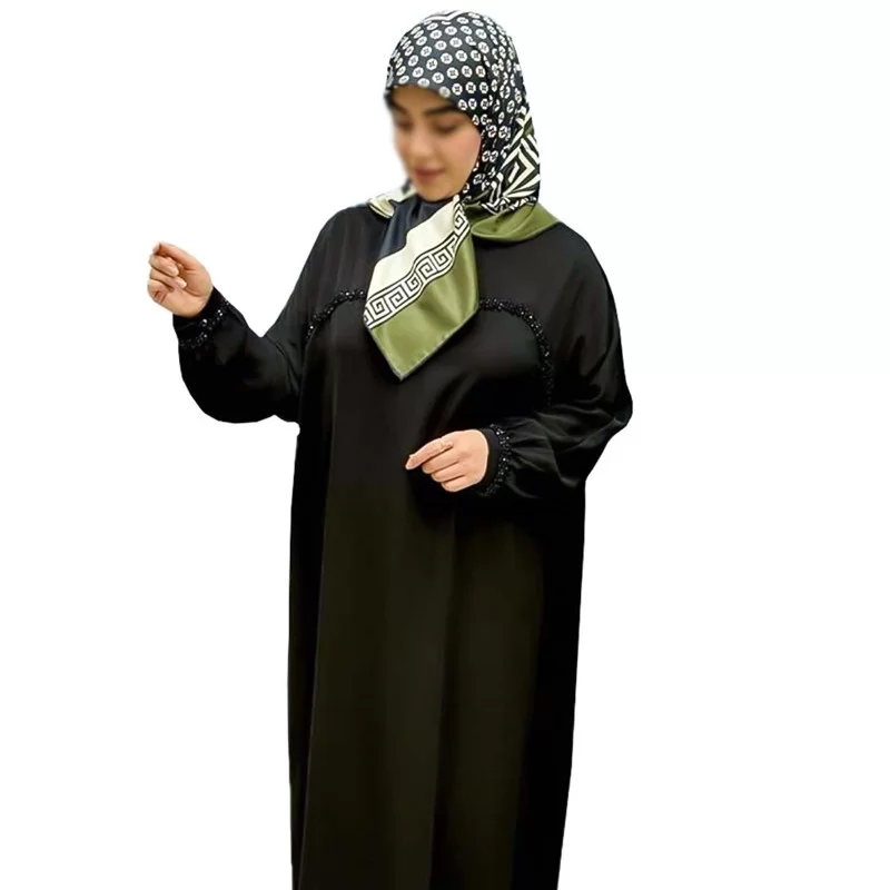 عبا زنانه مدل ثنا پارچه کرپ تیتانیوم