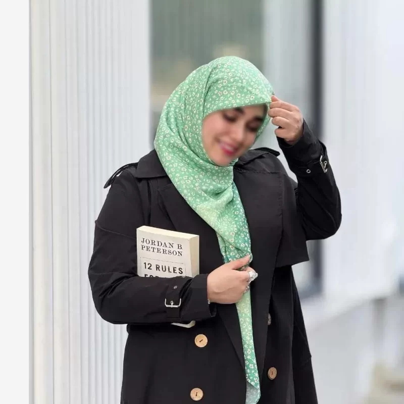 روسری نخ طرح صوفیا سبز