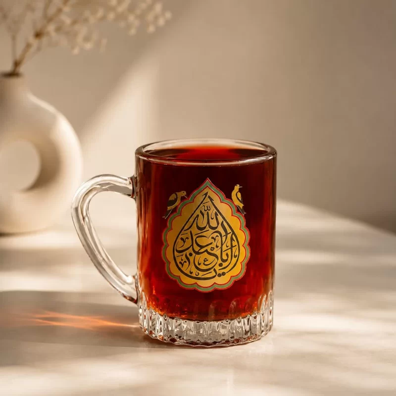 استکان قلمی عربی ذکر اباعبدالله (ع) - بسته 48 عددی