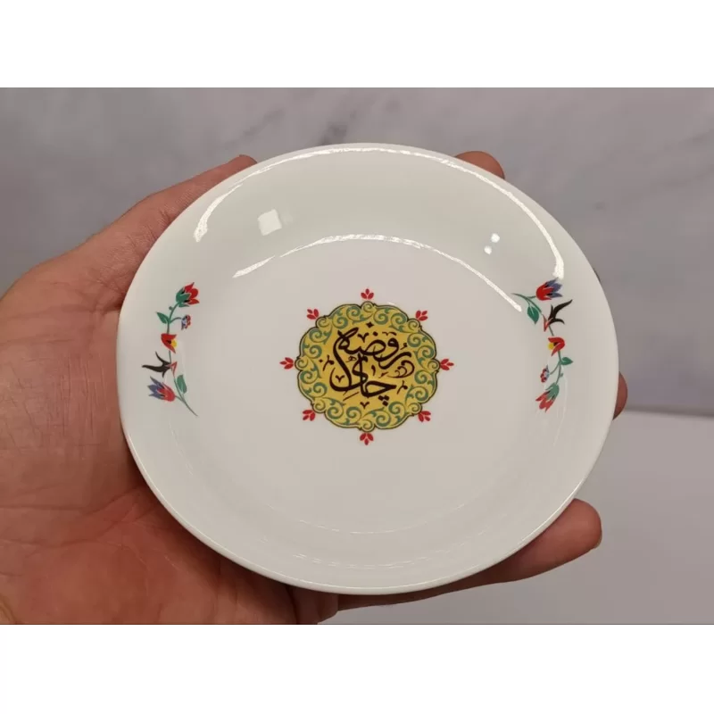 نعلبکی چینی تقدیس طرح چای روضه - بسته 36 عددی