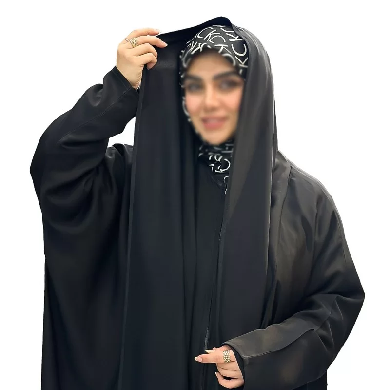 چادر مشکی عربی شنل کرپ حریر ندا کره