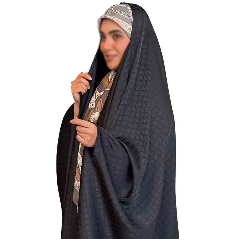 چادر مشکی عربی طرح دار کد 2