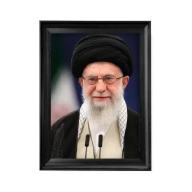 تابلو مخمل رهبر شهید 50 × 70 فریم شیب دار کد 20
