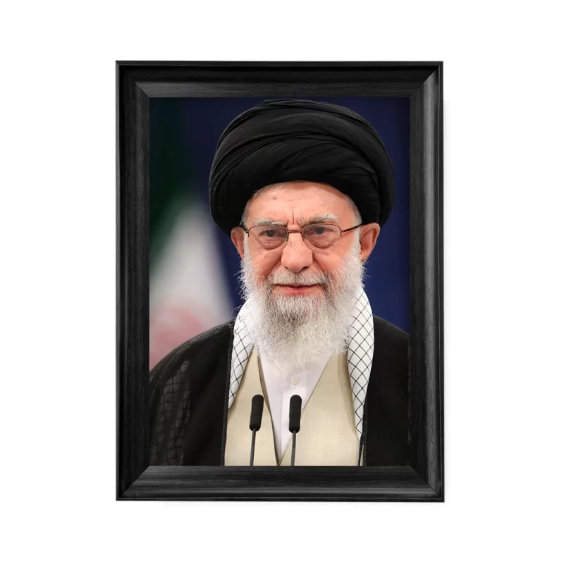 تابلو مخمل رهبر شهید 50 × 70 فریم شیب دار کد 20