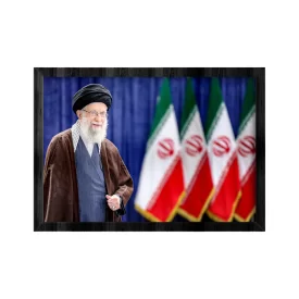 تابلو مخمل سه رهبر انقلاب اسلامی فریم ساده 20 × 40 کد 13