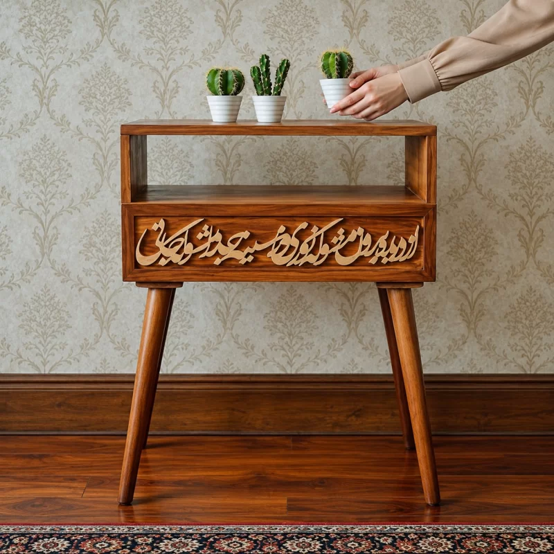 کنسول چوبی کشو دار