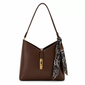 کیف دستی زنانه چرم مصنوعی قهوه ای کد 5752