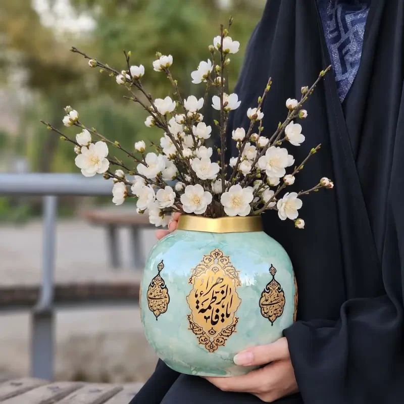 گلدان نفیس طرح یا فاطمه الزهرا (سلام الله علیه)