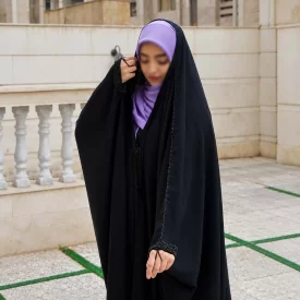 چادر مشکی عربی جده جواهر دوزی خطی