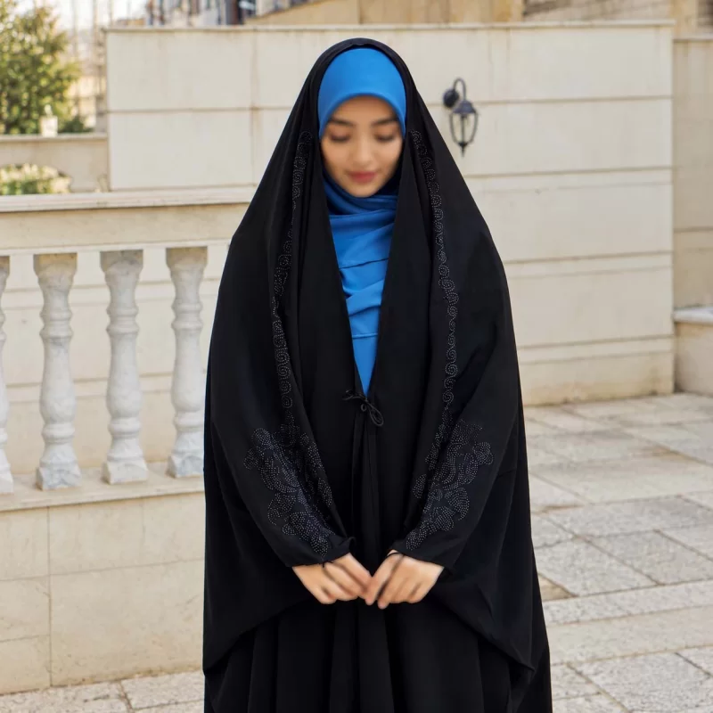 چادر مشکی عربی جده نگین دار مجلسی