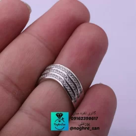 انگشتر نقره زنانه مدل متفرقه رکاب رادیوم