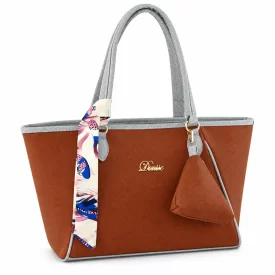 کیف دستی زنانه چرم مصنوعی کد 5652 عسلی