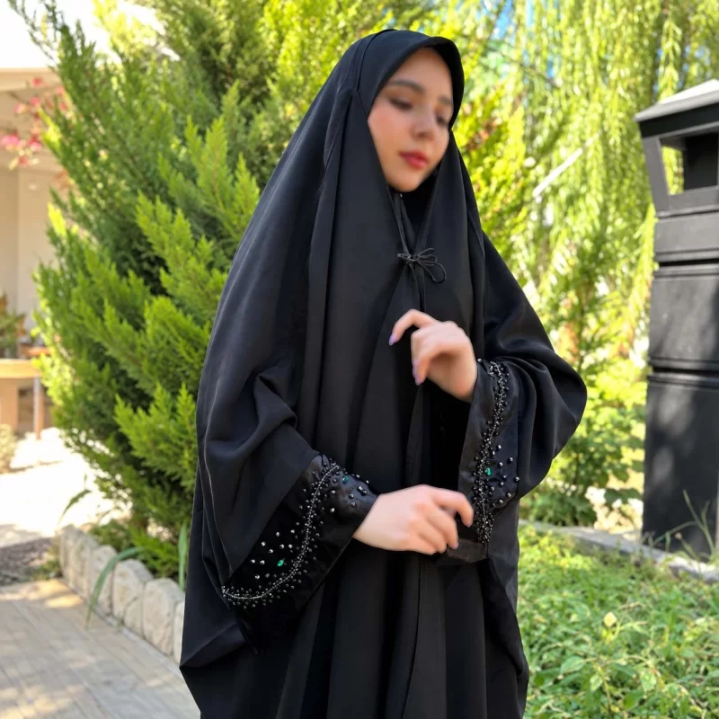 چادر مشکی عربی یاسمین جواهر دوزی طنین