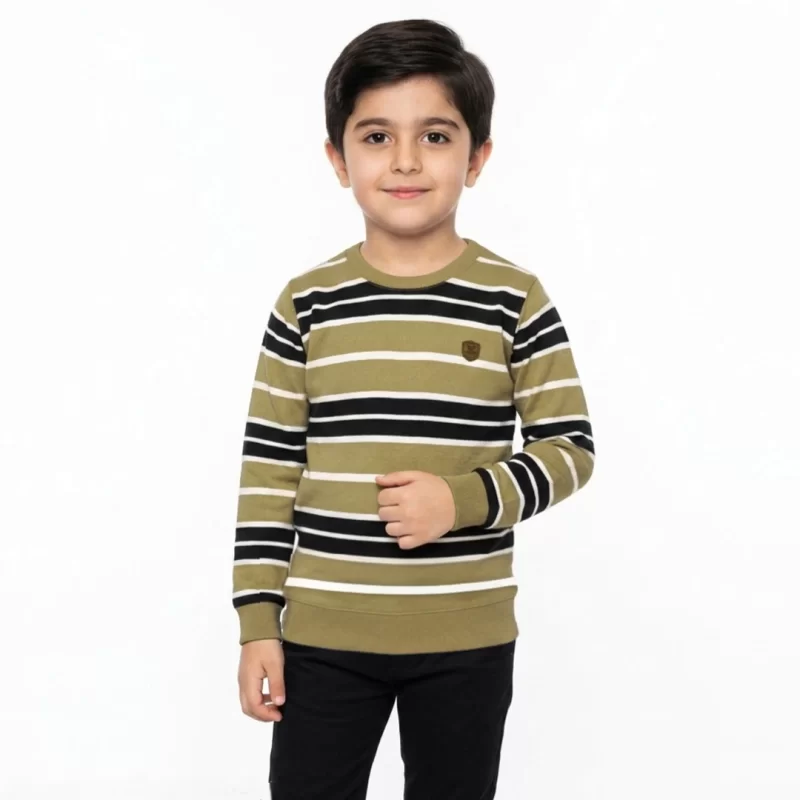 بلوز پسرانه طرح رامشان رنگ زیتونی