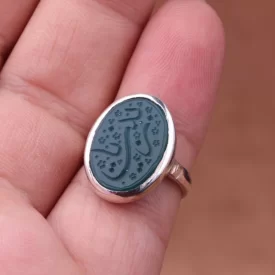 انگشتر نقره زنانه مدل عقیق سبز