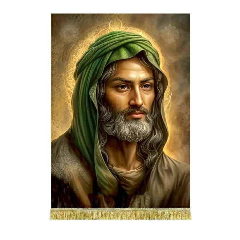 کتیبه مخمل شمایل امام حسن مجتبی(ع)