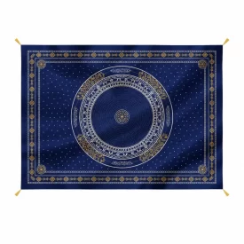 سفره مخمل ماهد 02 - آبی 100×140