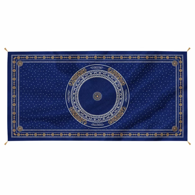 سفره مخمل ماهد 02 - آبی 80×140
