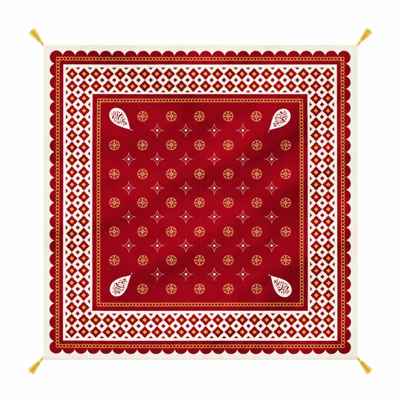 سفره مخمل پرنیان - قرمز 140×140