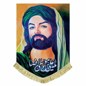 کتیبه مخمل تمثال امام رضا(ع)