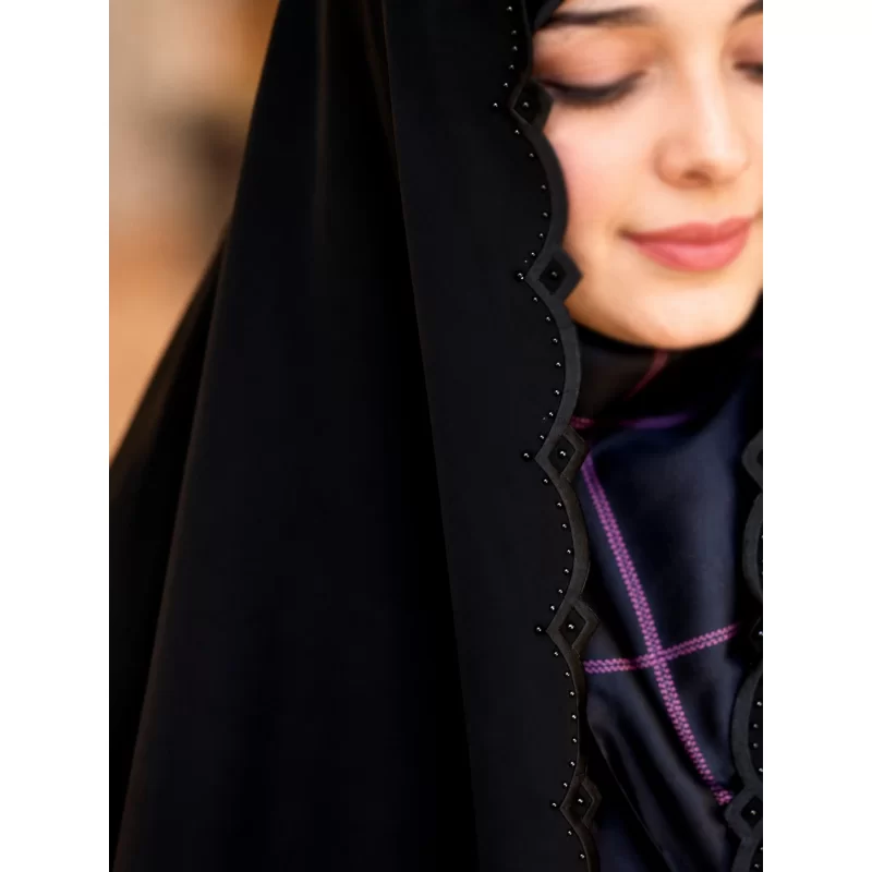 چادر مشکی سنتی گلدوزی شده کد 3237