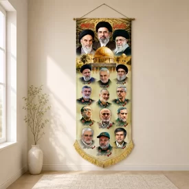کتیبه مخمل سه رهبر به همراه شهدای اقتدار