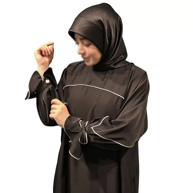 مانتو مجلسی مشکی طرح پرنیا