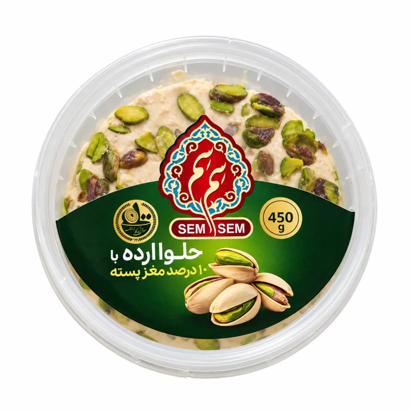 حلوا ارده پسته ای آب حیات سم سم - 500 گرم