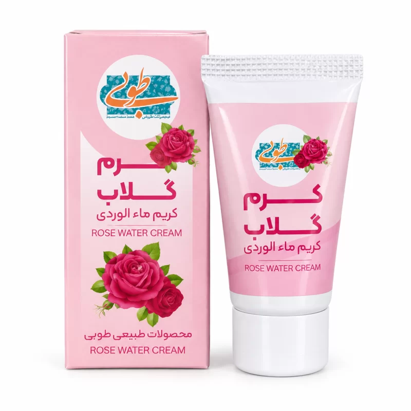 کرم گلاب دست ساز طوبی وزن 40 گرم