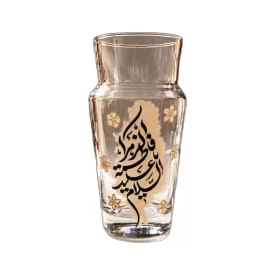 گلدان شیشه ای طرح ذکر السلام علیک یا فاطمة الزهرا 